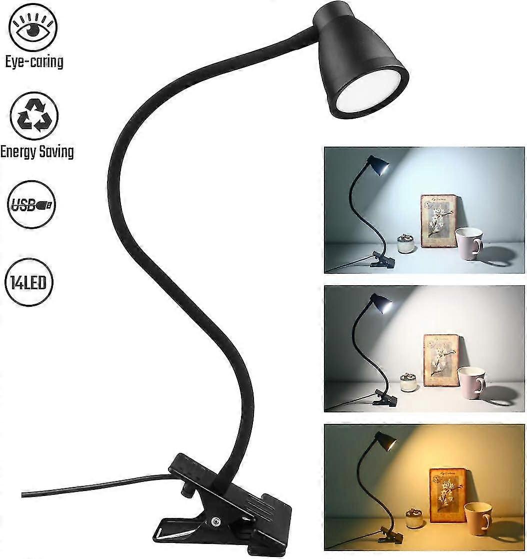 14 LED Reading Lights - 3 Color Temperature Levels, 10 Brightness Levels, Auto Off and Memory Function