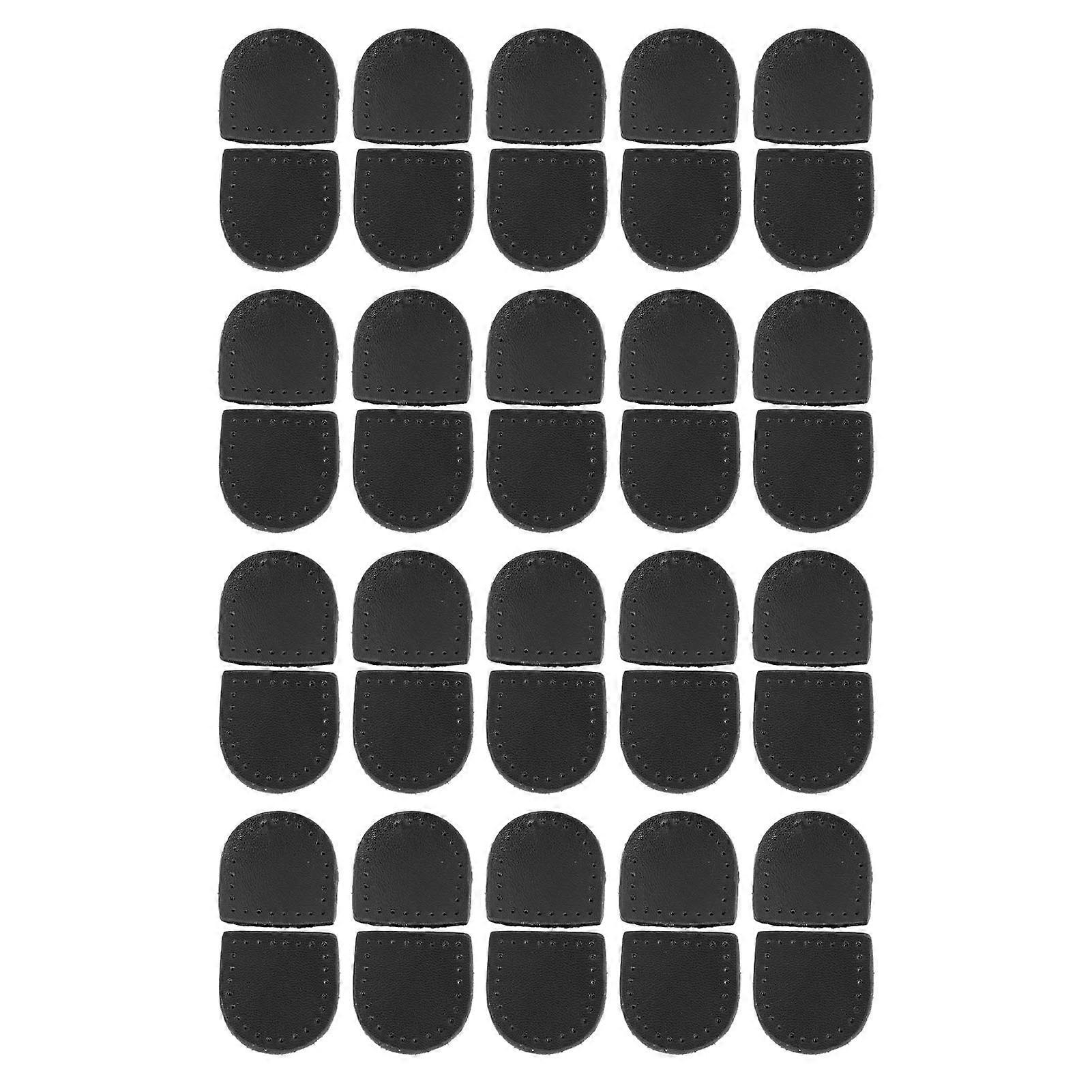 40 stuks rits stopper DIY handgemaakte echt lederen multifunctionele modieuze ritssluitingen top stoppers zwart