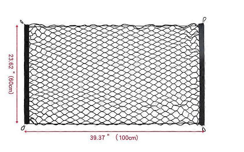 Car Trunk Storage Net - Elastic Flexible Nylon Fixed Baaes Net - Fits Most Car Trunks