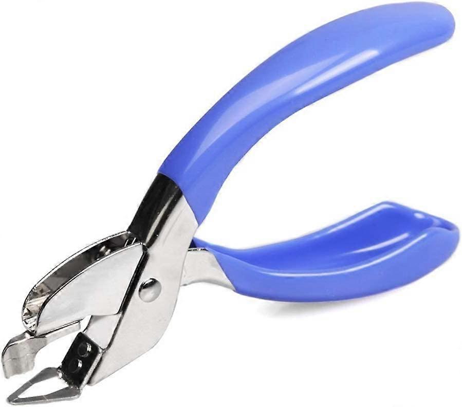 Desktop Stapler Handheld Comfort Staple Pulling Tool Blue