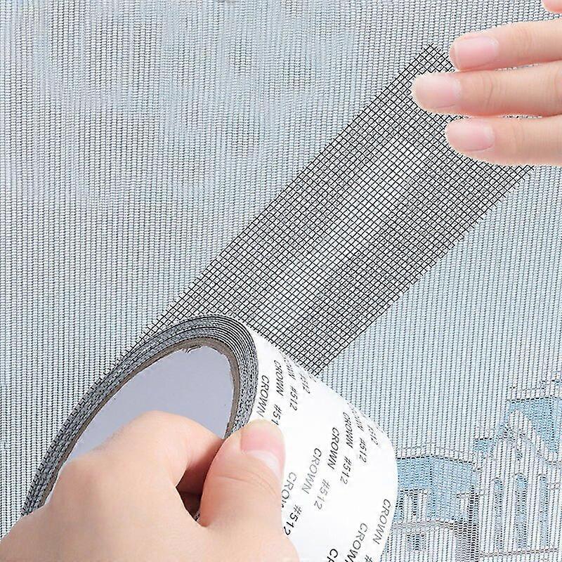 Window Screen Repair Tape Self Adhesive Mesh Tape Net Door Fix Patch Anti Insect Mosquito Mesh Broken Holes Repairing grey