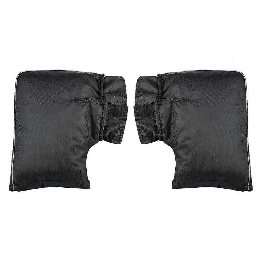 1 Pair Motorcycle Handlebar Muff Rainproof Windproof Inner Fleece Coldproof Wind Breaking Handlebar Gloves for Snowmobile| |