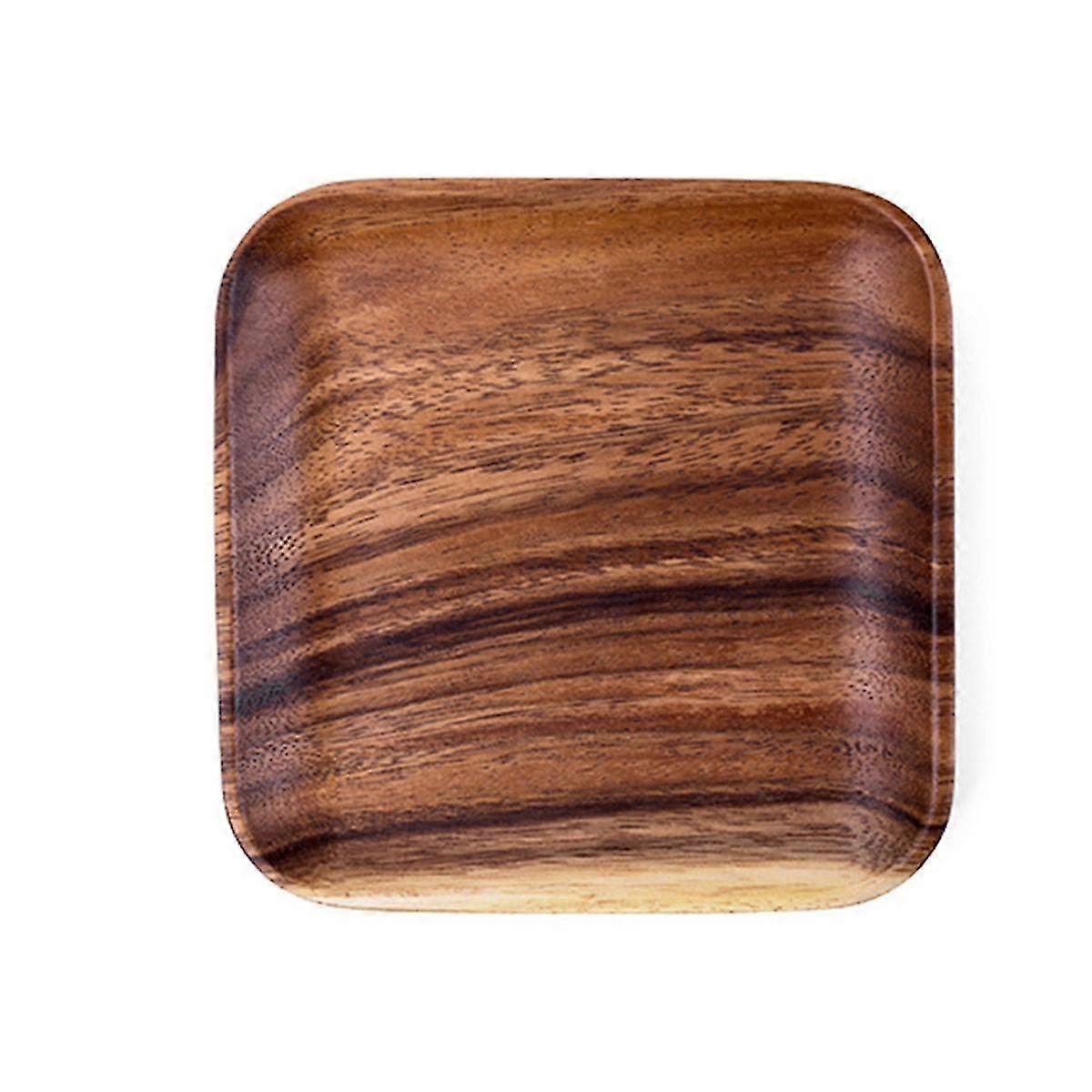 Walnut Wood Plates Square Wooden Snack Plate Cake Dessert Fruit Serving Small Sushi Food Dishes Pla