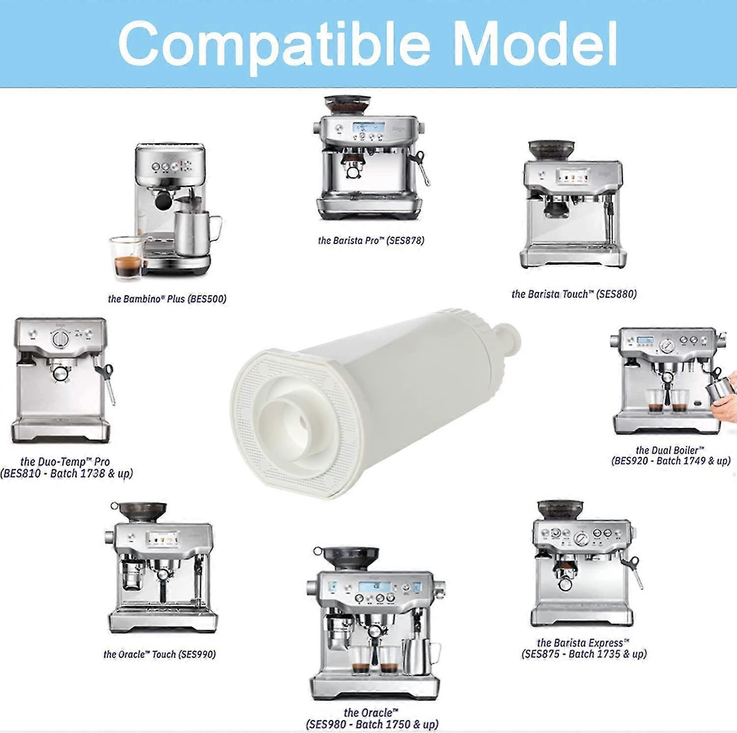2pacls replacement water filter for machine caf ses bes008 ses875 ses880 compatible with 990/980/500/878/875/880