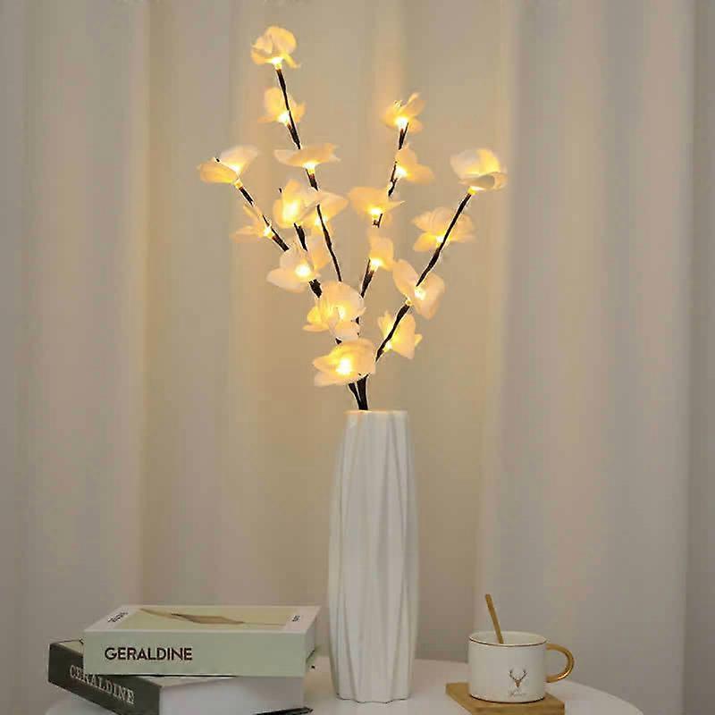 White Twig Branches 32IN 100 LED with Timer Battery Operated; Artificial Tree Branch with Warm White Lights for Holiday Xmas Party Decoration Indoor