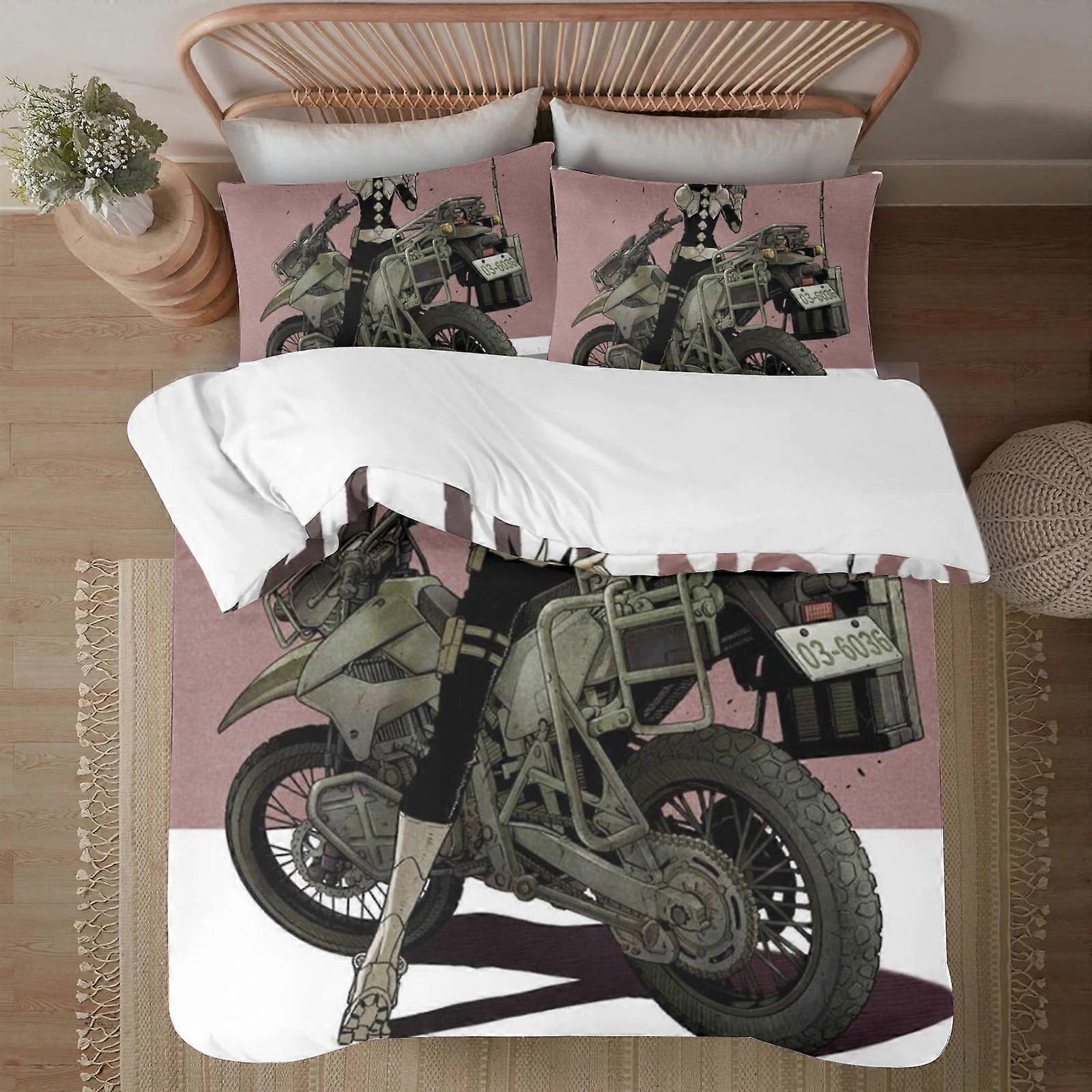 v371 Kaiju No.8 Face on print Soft Bed Set Lightweight 3 Pieces Bedding Sets for All Season Comforter Set Easy Care ol371