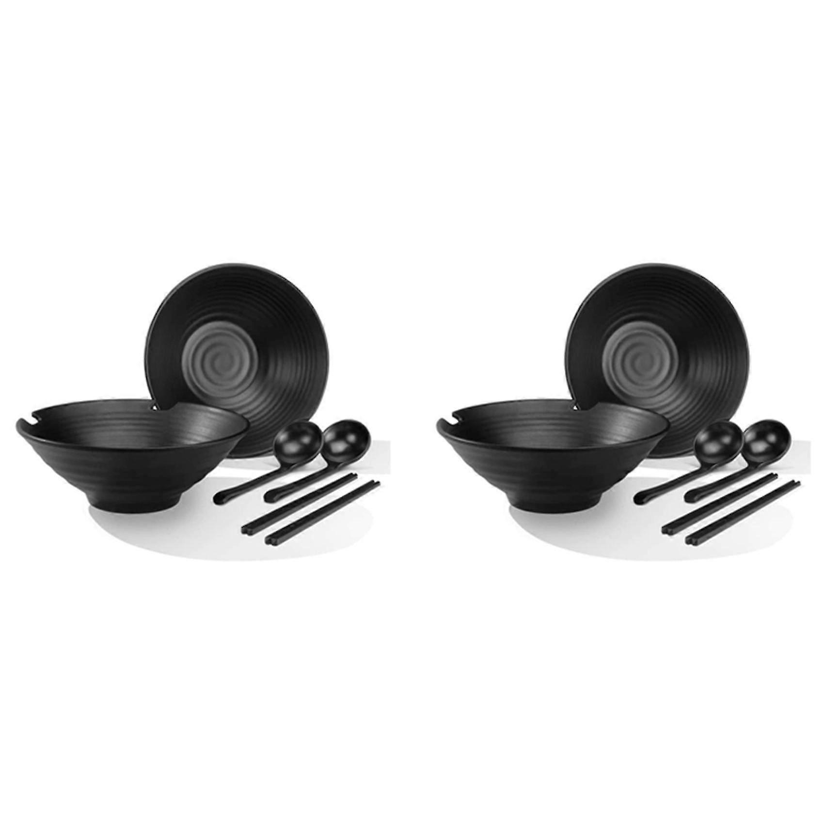 2 Sets Salad Bowls, Dishware Set (with Chopsticks&spoon),home Kitche