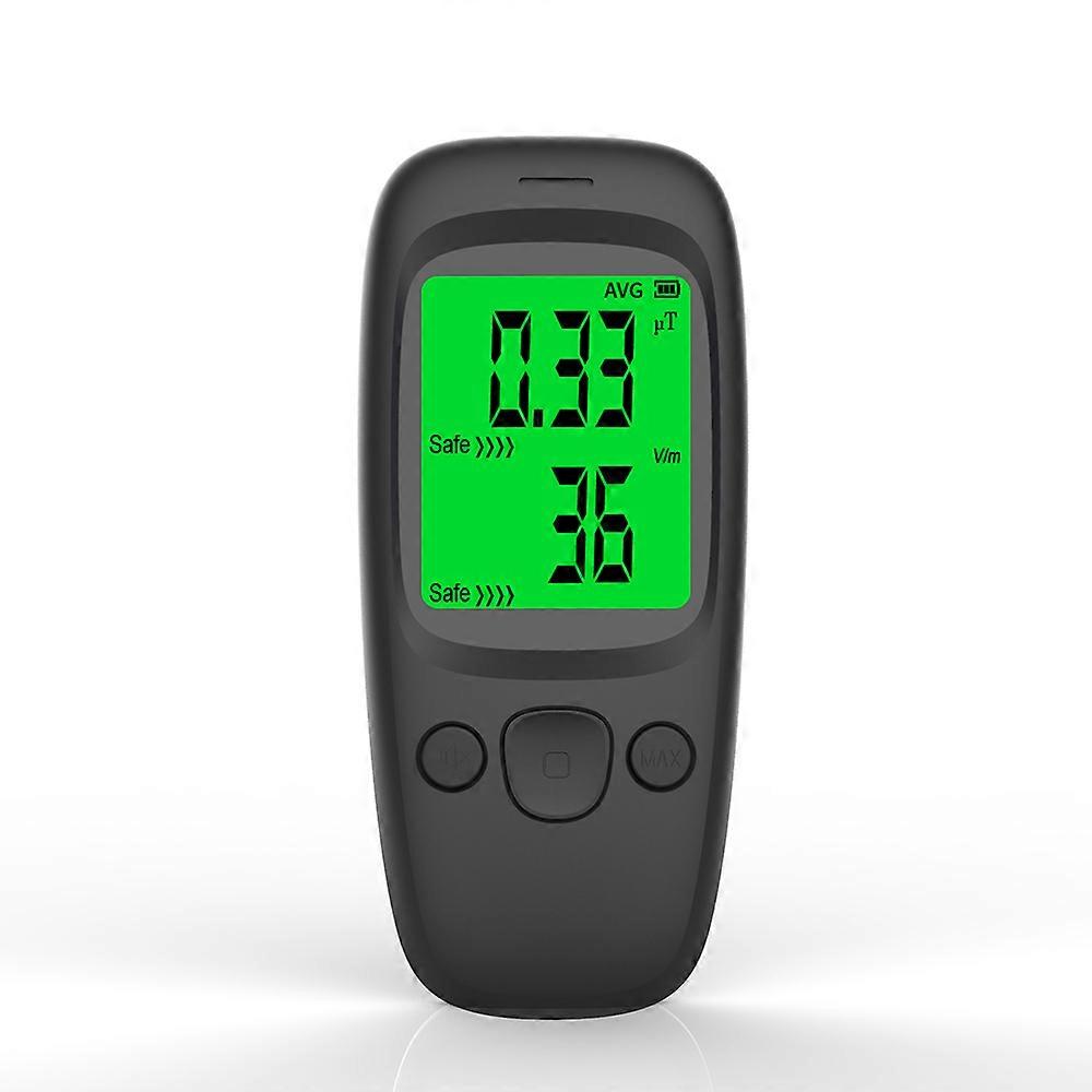 Handheld Portable LCD Display Electromagnetic Radiation Detector Magnetics Field Electric Field Temperature Measurement Device with Sound and Light Sl