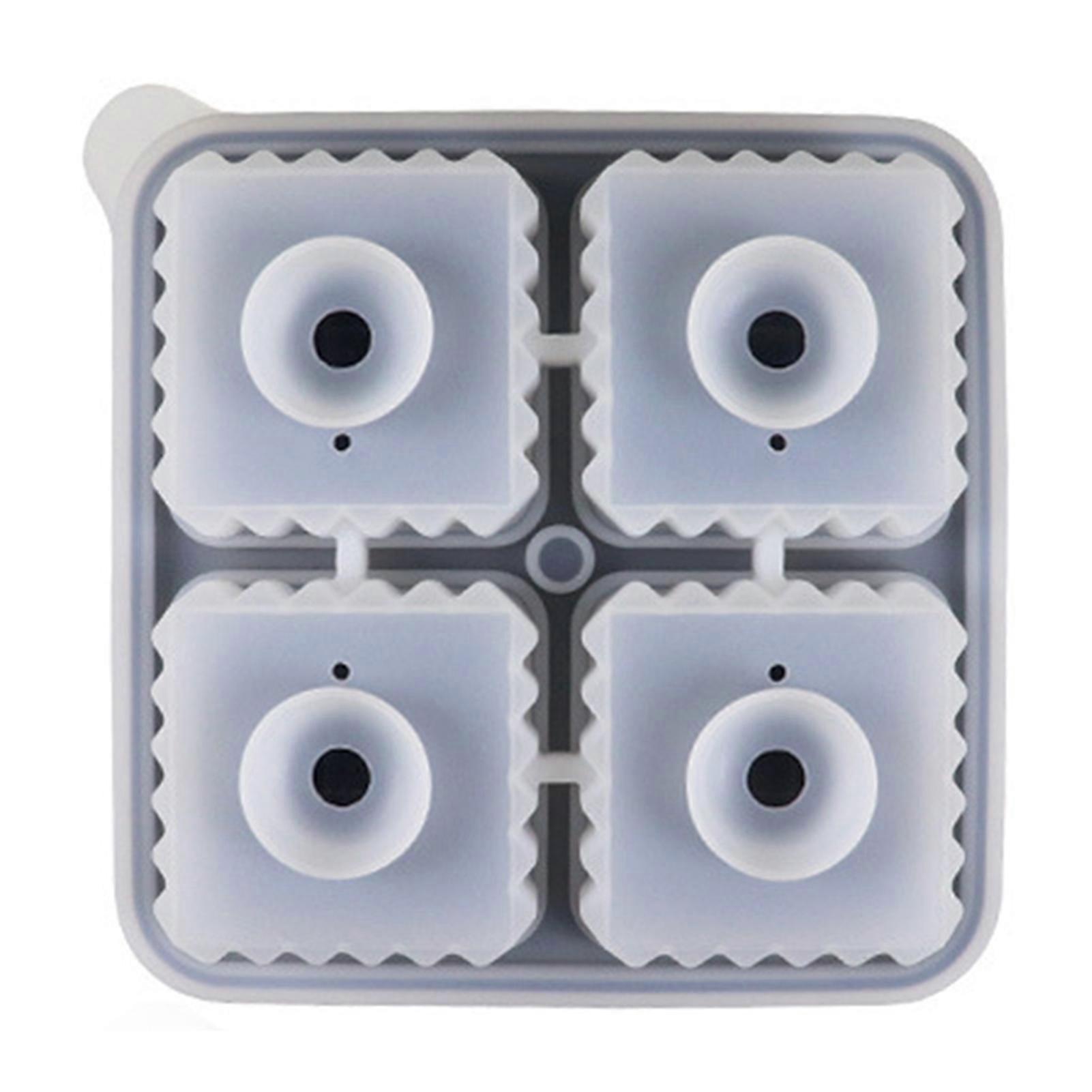 Silicone Whiskey Ice Cubes Mold with Diamonded Pattern Quick Releasing Ice Maker for Cooling Drinking