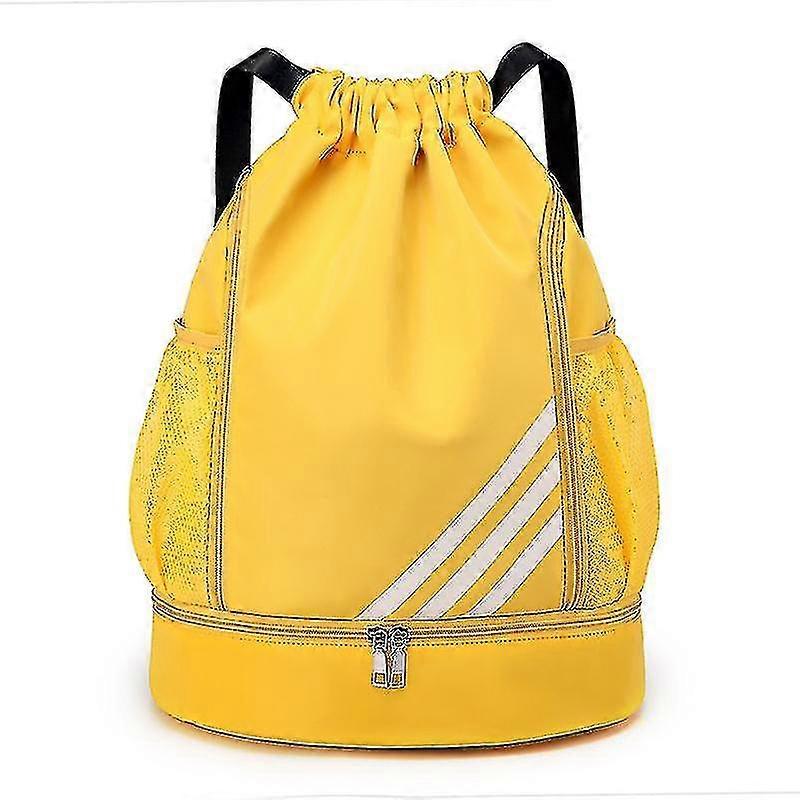 ماء الرباط على ظهره الرياضة حقيبة الصالة الرياضية مع مقصورة الأحذية ، ماء رسم سلسلة الظهر حقيبة للرجال والنساء