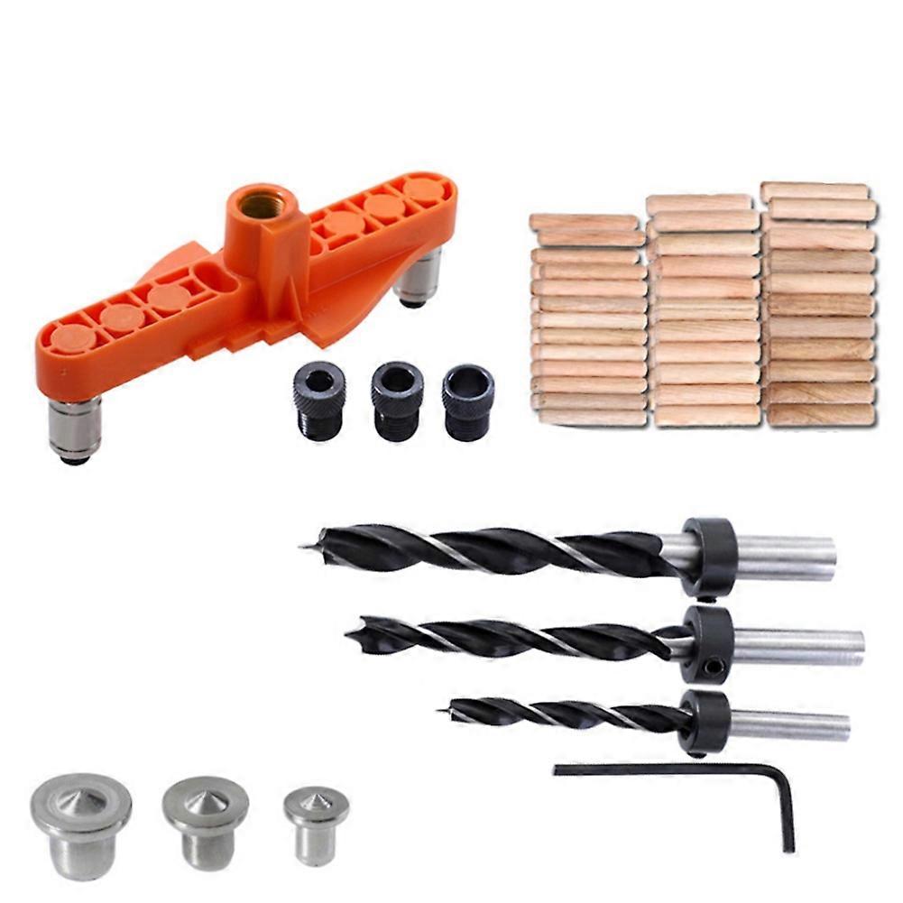 Woodworking Pocket Hole Jig 6/8/10mm Self-Centering Scriber Doweling Jig Drill Guide Locator Hole P