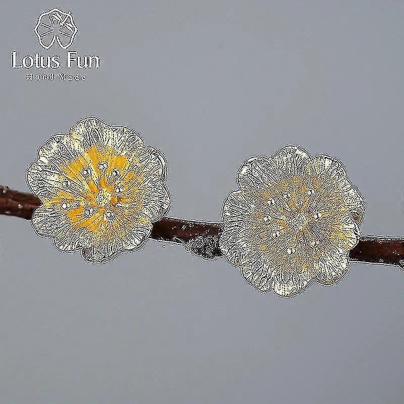 Pendientes de rosa 925 Pendientes de joyería de plata (oro)