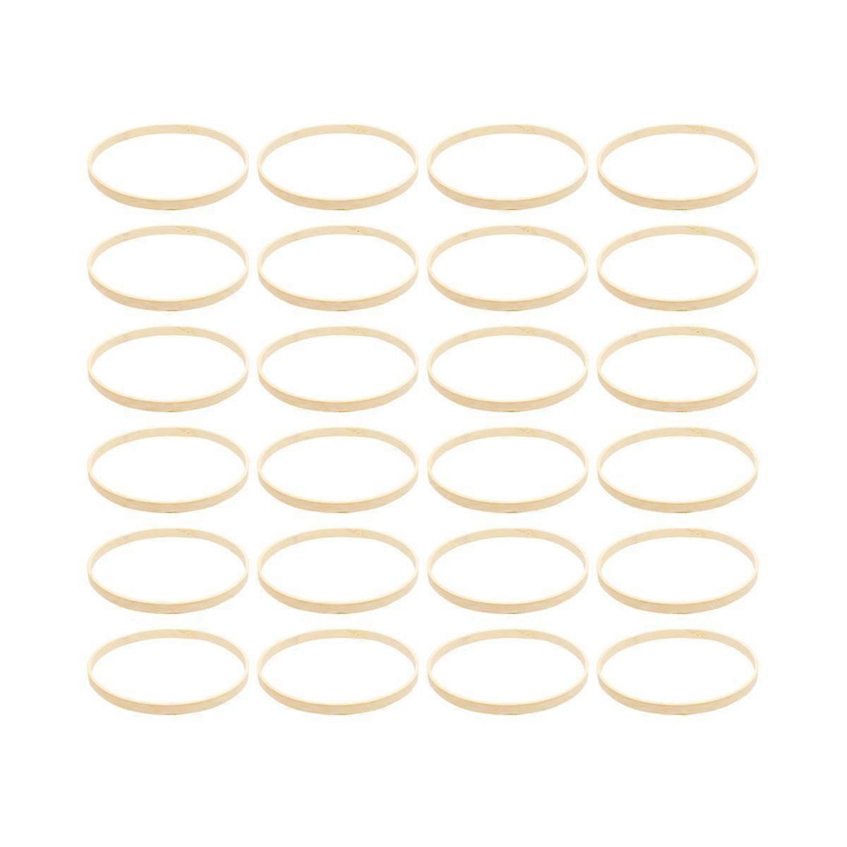 20pcs Dreamcatcher Diy Rings Round Fan Bamboo Frame Craft Making Materials (15cm)
