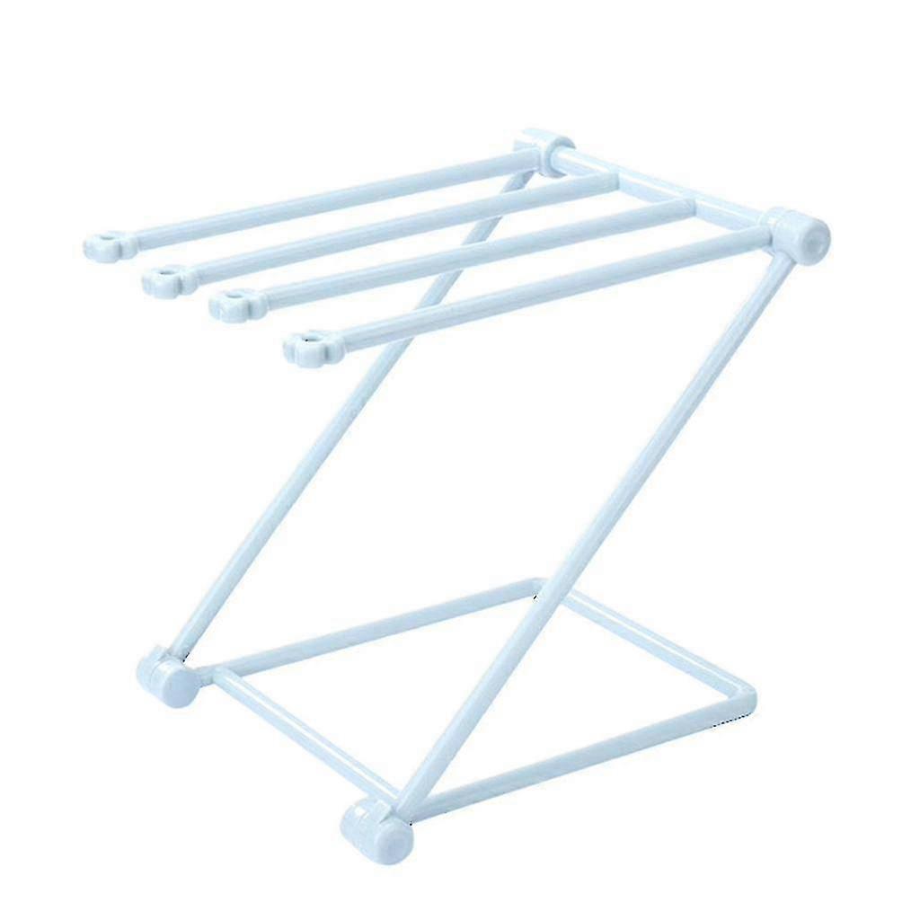 Kitchen Bathroom Multifunctional Towel Rack Hanger Collapsible Plastic Rack--