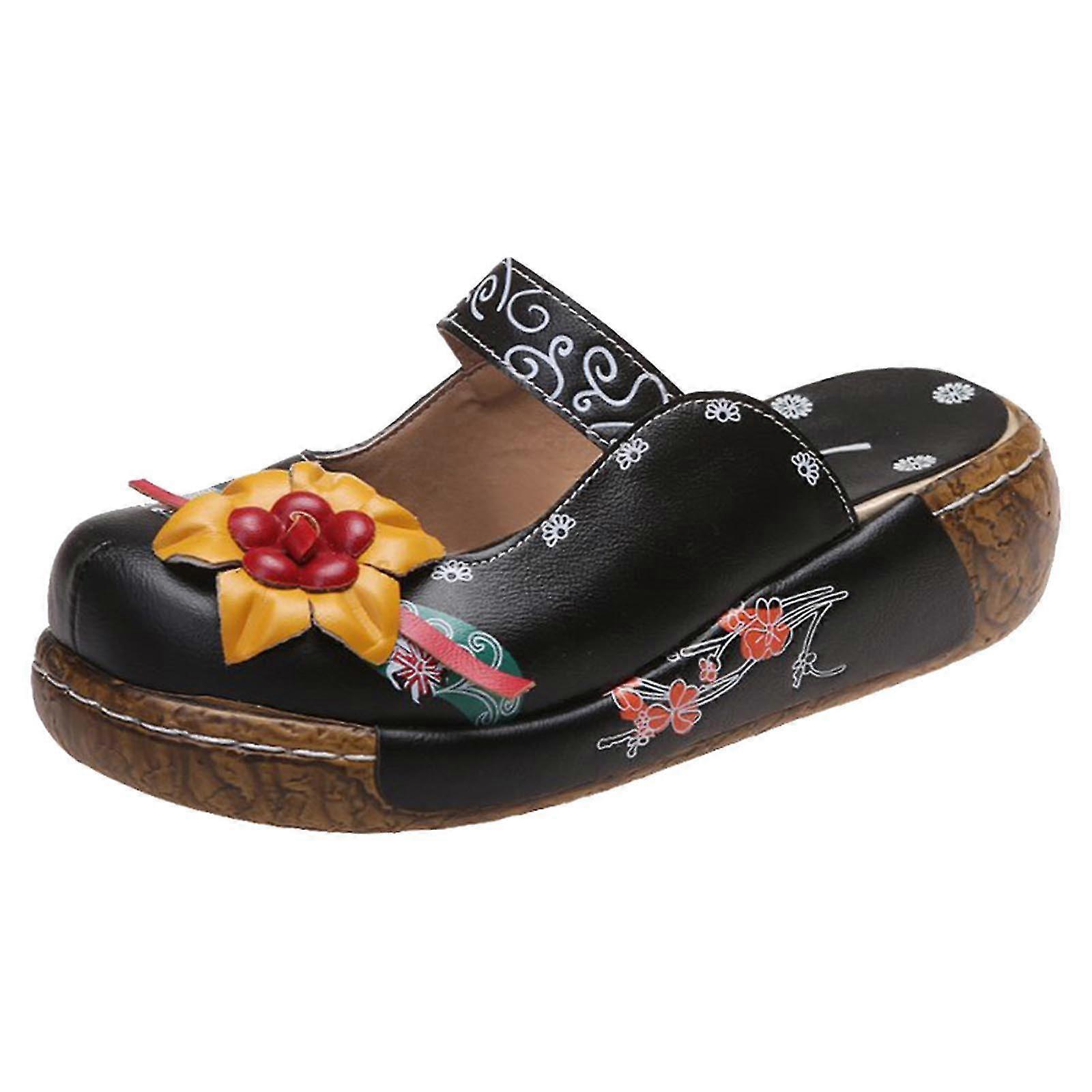 New Retro High Quality Flat Heel Platform Pump Women's Shoes