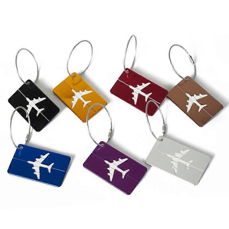 8 Pcs Luggage Tags Metal Suitcase Tag With Name Address Tel Email Labels Gift Colour random