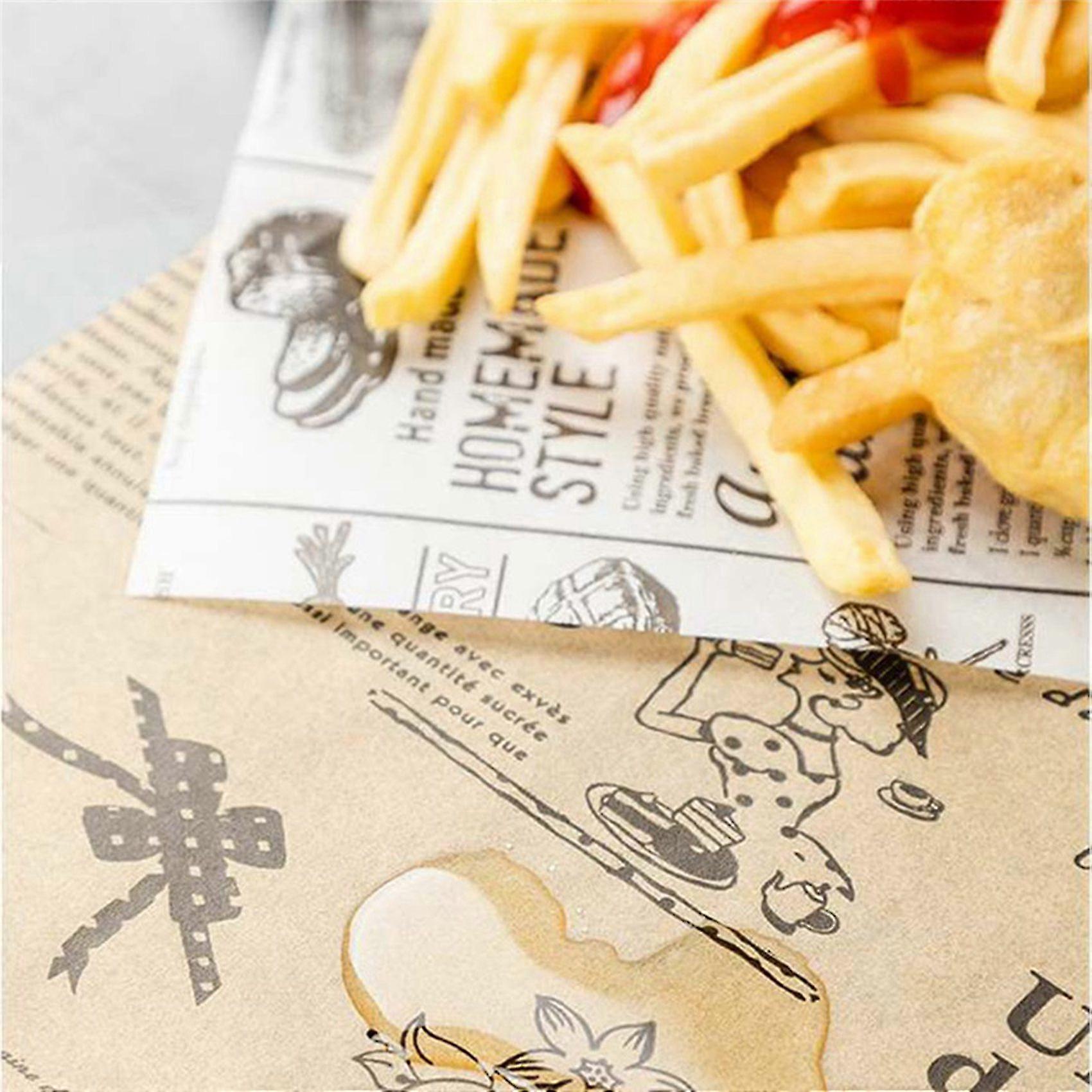 100 Thick Food Greaseproof Paper Greaseproof Paper For Baking Hamburger Chicken Kitchen Frying Pape
