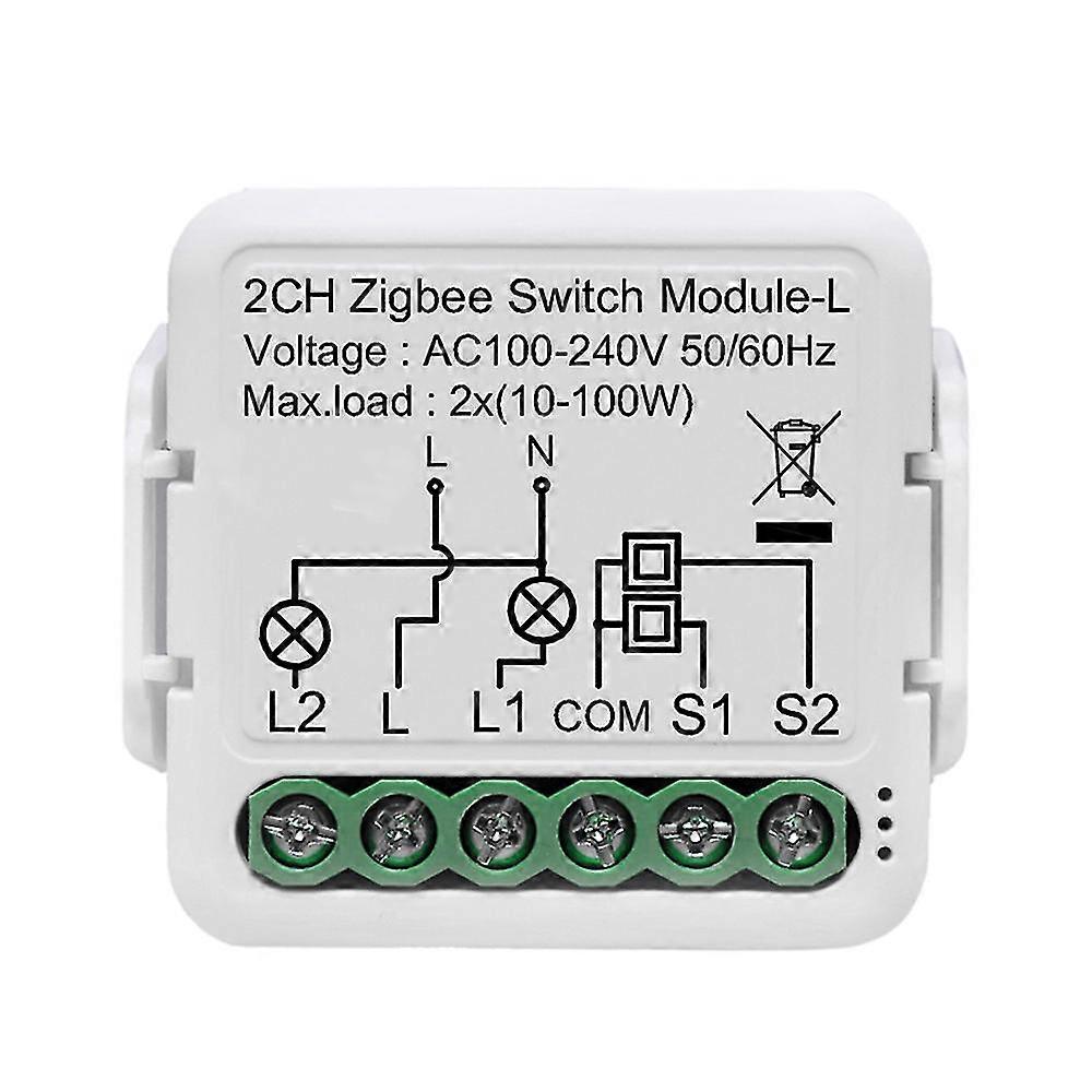 1stk Tuya Zigbee 3.0 Smart Light Switch Module Ingen neutral ledning kræves Fungerer med til Google Home
