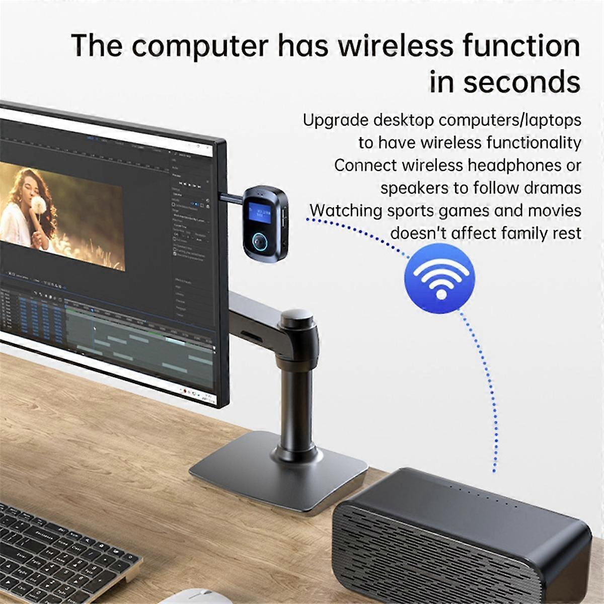 Bluetooth Multi-Function Audio Adapter Wireless Adapter Stereo Music 3.5mm AUX Lossless Music Wirel