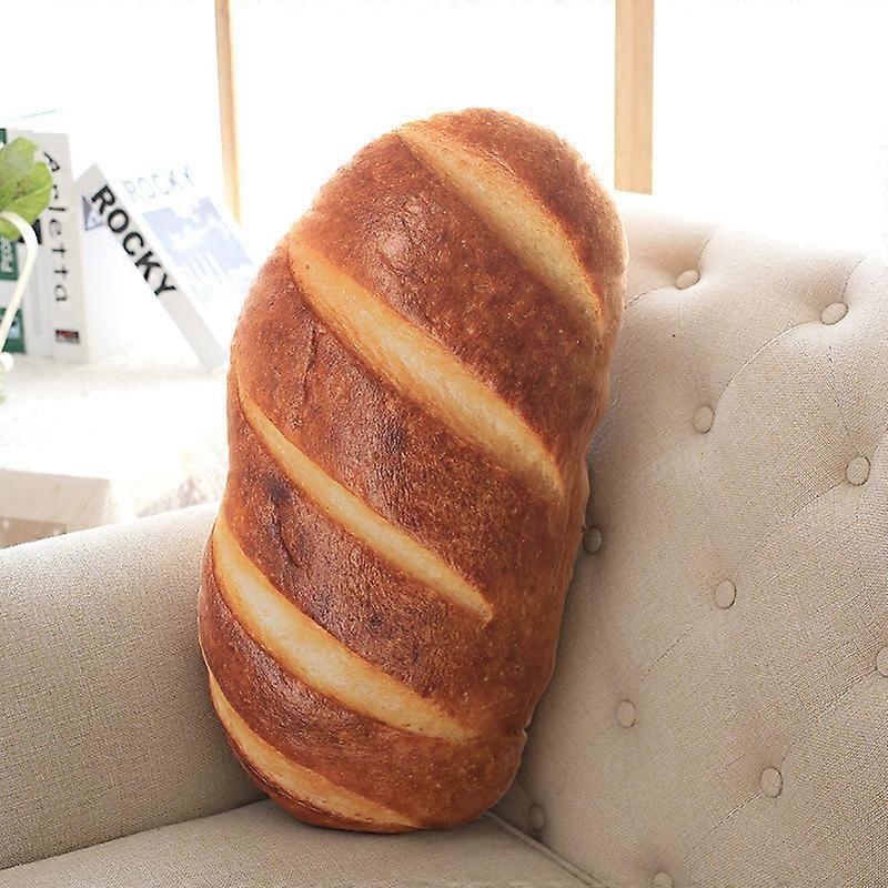 3d Realistic Bread Plush Pillow, Soft Butter Toast Bread Food Pillow Lumbar Cushion Stuffed Toy 40cm