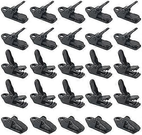 25pcs/bag Black Tent Clips, Awning Windproof