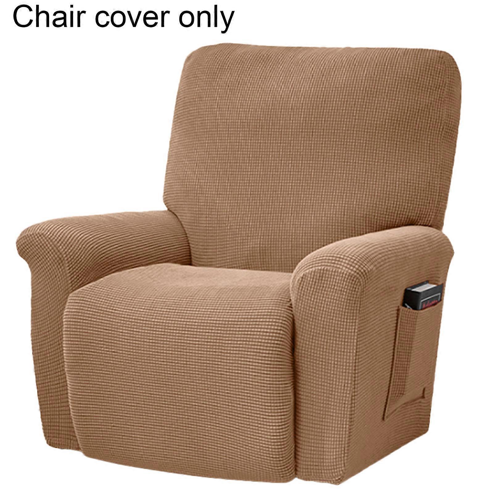 Recliner Cover Stretch Soft Polyester Non Slip Side Pocket Jacquard Cover for Home KAESI