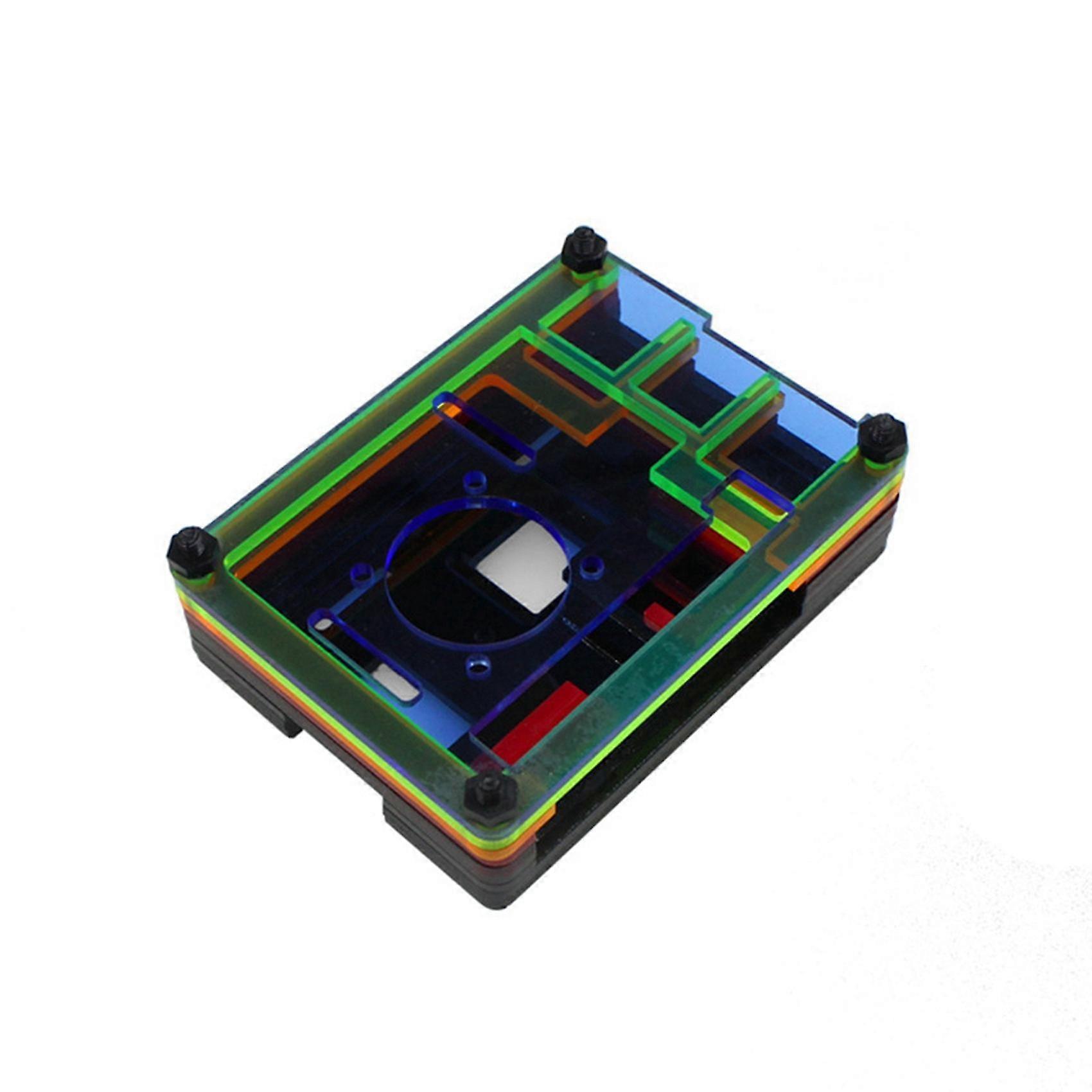 9 Layer Acrylic Case For 2b/3b/3b+ Transparent Multicolor Shell Heat Dissipation Protective Shell