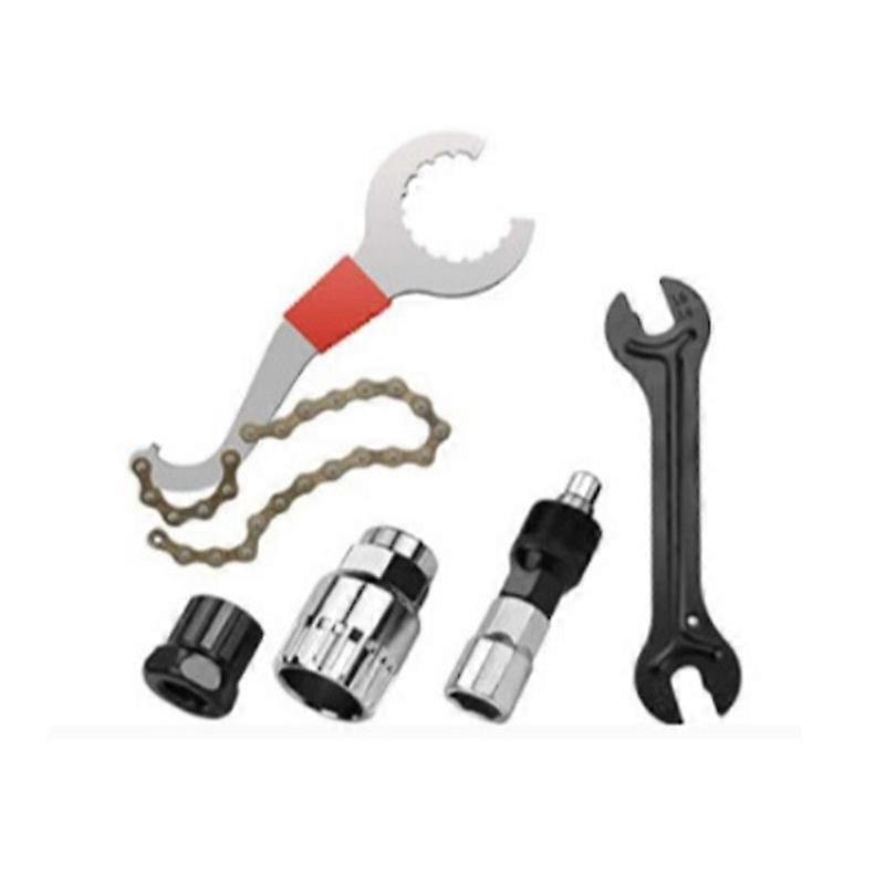3 in 1 Mountain Bike MTB Repair Tool Kit, Freewheel Remover Tool Bike Chain Breaker Crank Extractor Wrench with chain tail Hook Bottom Bracket Removal