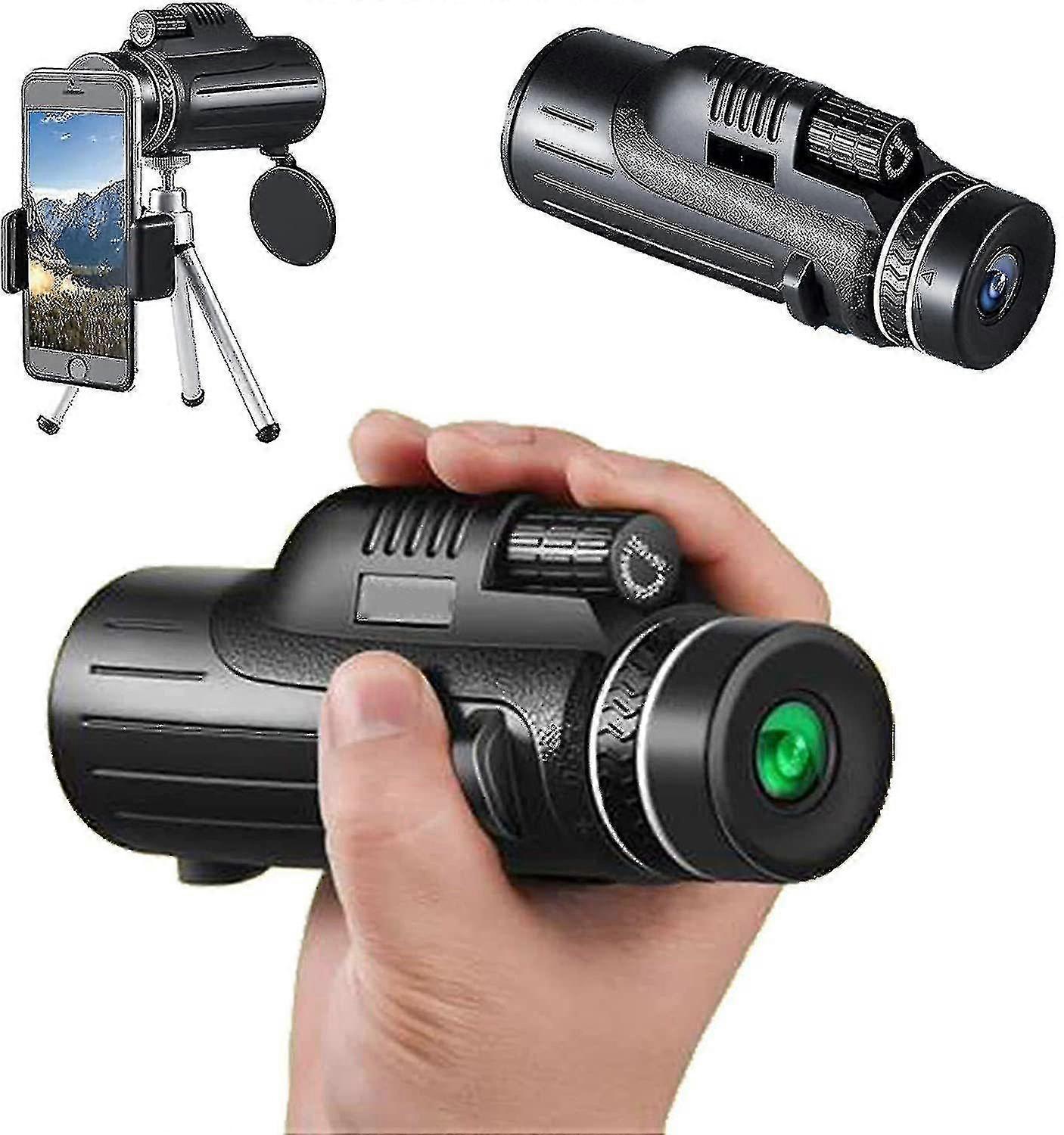 120x100 Monocular Telescope With Monoculars For Adults Stargazing,bak4 Portable High Powered Spotting Scopes For Bird Watching,black