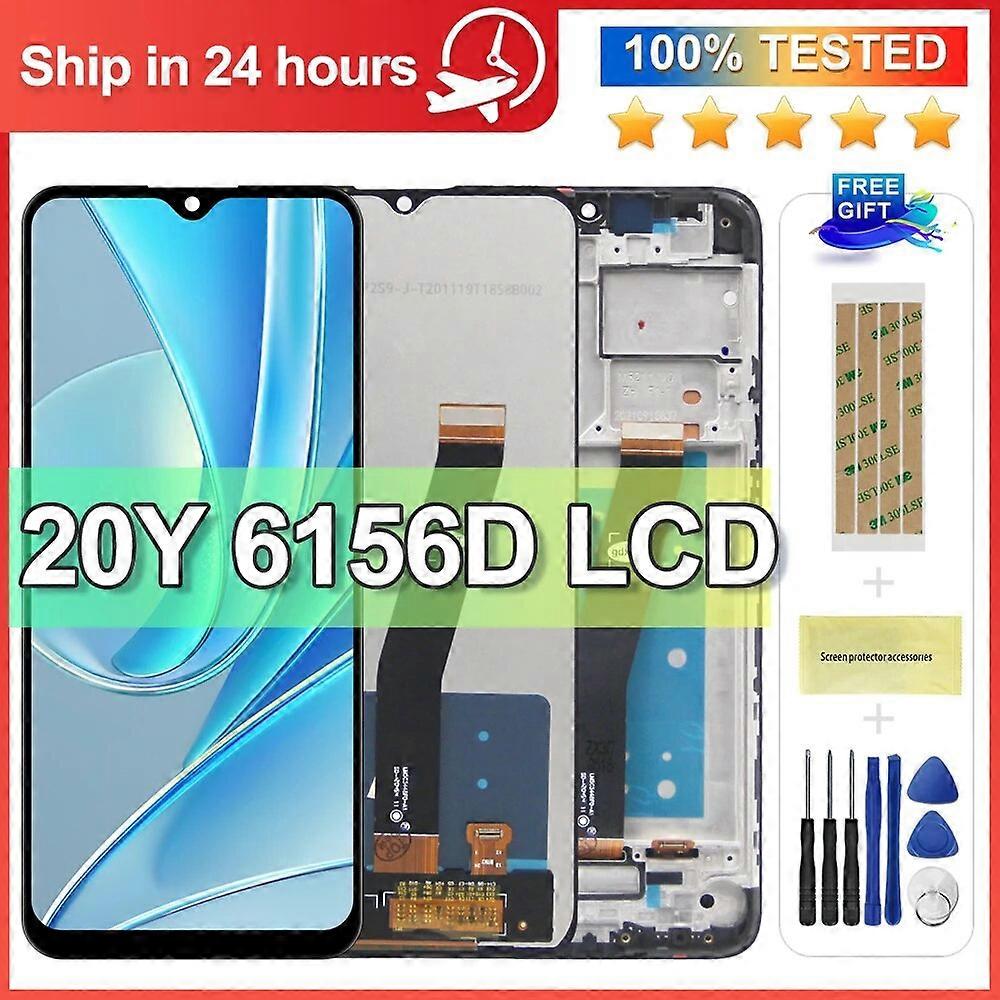 6.52'' NEW For TCL 20Y LCD Display Touch Screen Digitizer Assembly Replacement For TCL 20Y 6156D Display With Frame