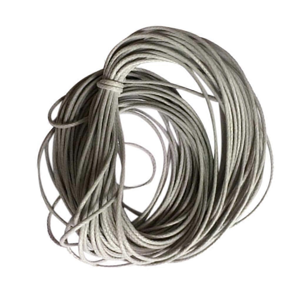 4x10M Wax Nylon String Rope for DIY Bracelet Neckace Making 1mm Light grey