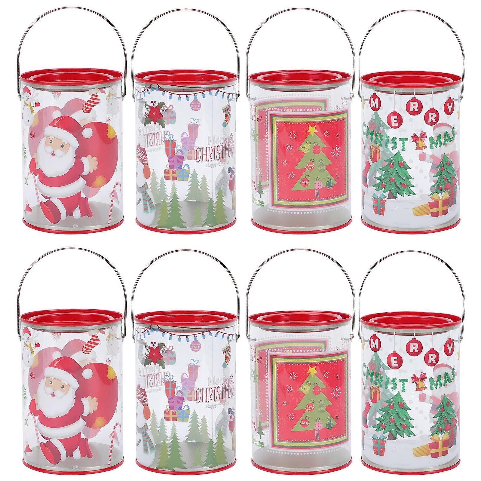 8 قطع حزب هدية التفاف دلو دائم عيد الميلاد حالة تخزين توريد عيد الميلاد