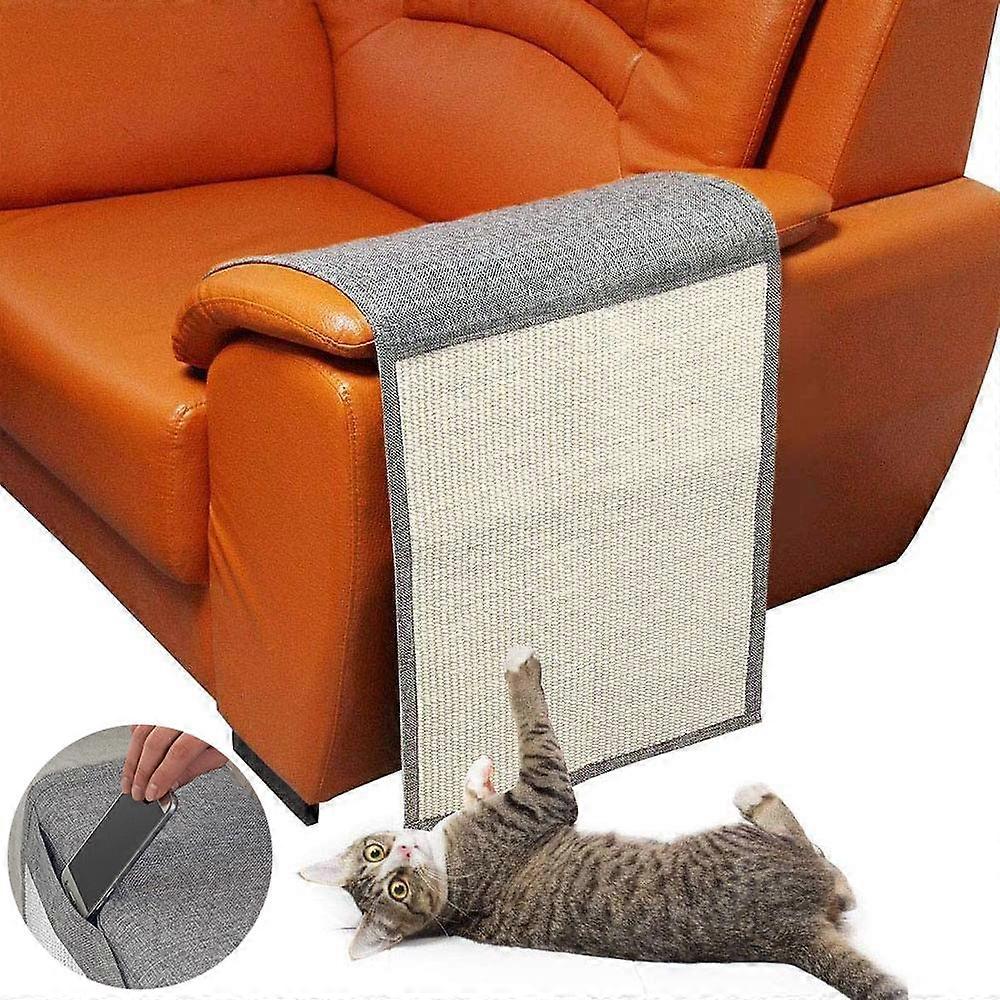 Cat Scratching Mat, Natural Sisal Couch Protector for Cats, Cat Scratcher Sofa Cover to Prevent Furniture Scratch, Cat Couch Protector Guards Pet Scra