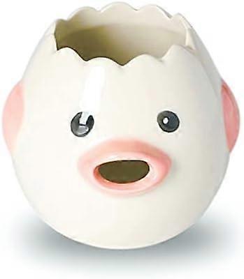 Ceramic Egg Separator Egg Yolk and White Separator Cute Baking Supplies Creative Kitchen Tool (Pink)