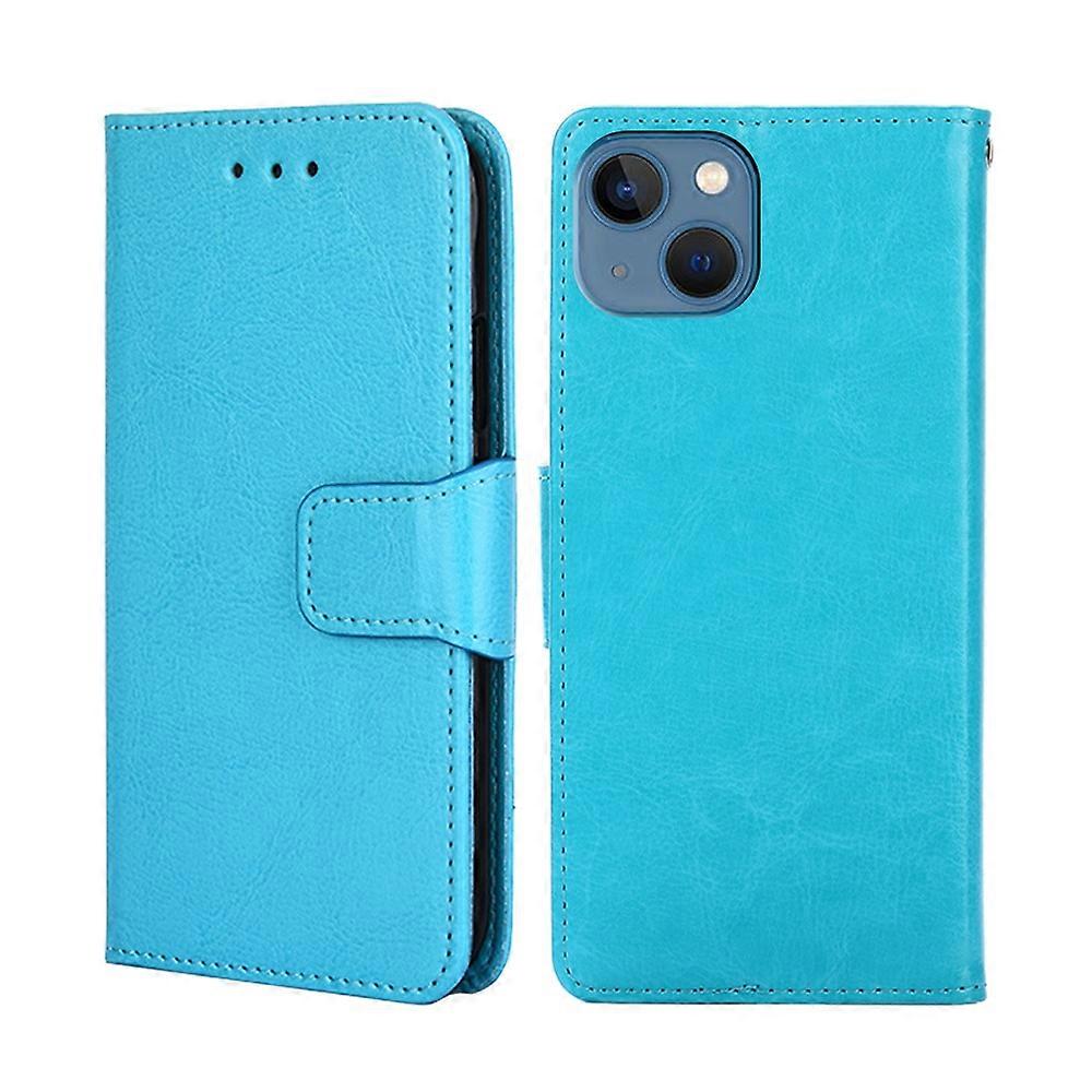 For iPhone 14 Plus Crystal Texture Horizontal Flip Leather Phone Case