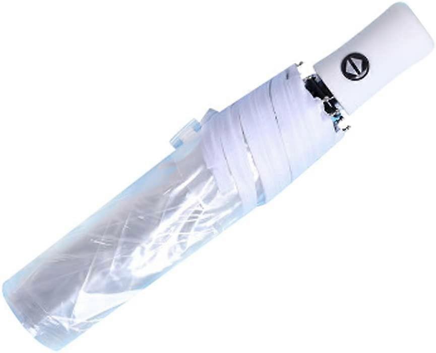 Auto Open Close Transparent Folding Umbrella Lightweight Portable