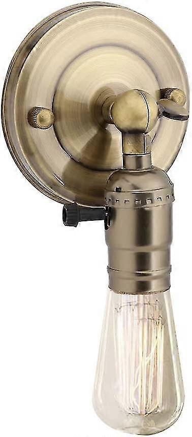 Vintage Lamp Holder, E27 Edison Retro Wall Lamp Holder With Switch For Home Use And Decoration 220v(bronze)