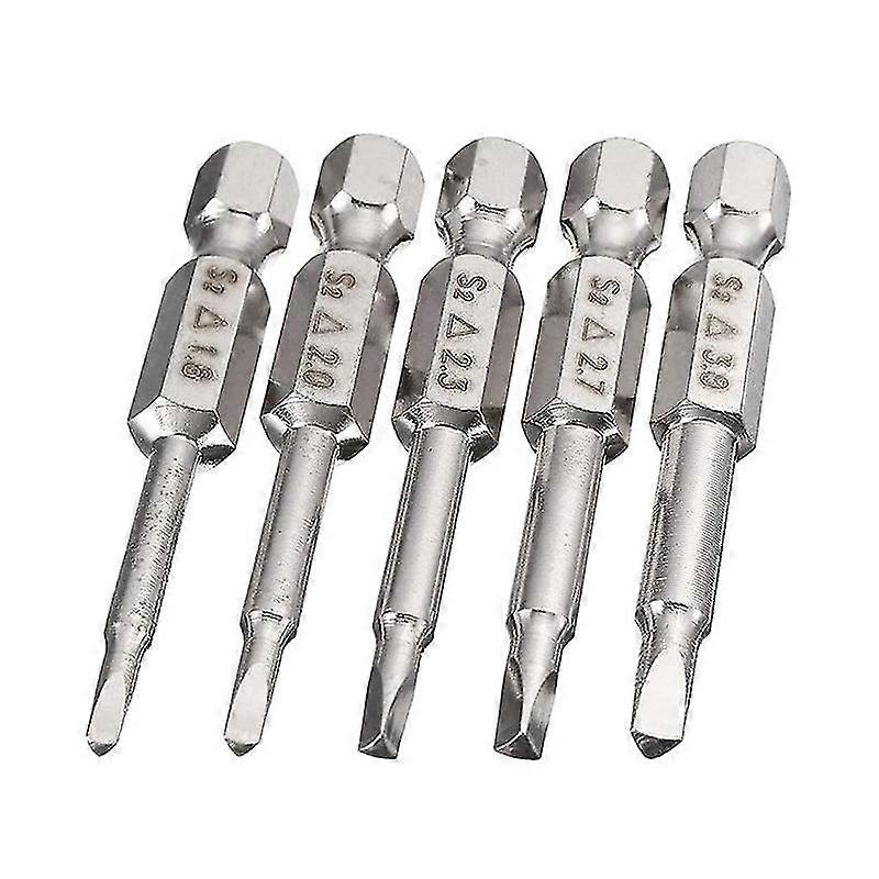 5 Stuks Magnetische Driehoek Kop Schroevendraaier Bits, S2 Staal Driehoekige Tip Schroevendraaier Bit Hex Shank Driehoek Schroevendraaier Bit Set (1set, zilver)