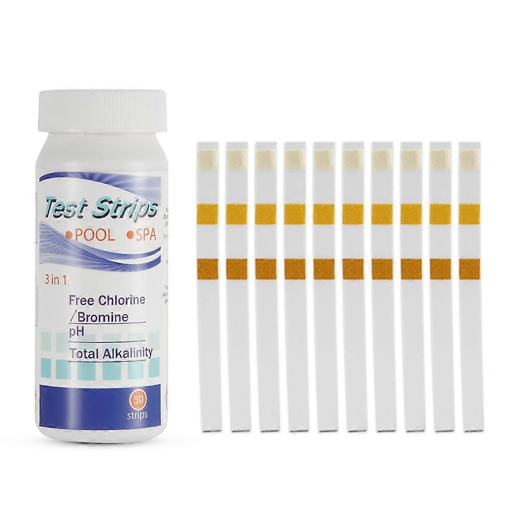 50Pcs Swimming Pool Spa Water Test Strips PH Chlorine Alkaline Acid Bromine Hardness Test Paper Tool