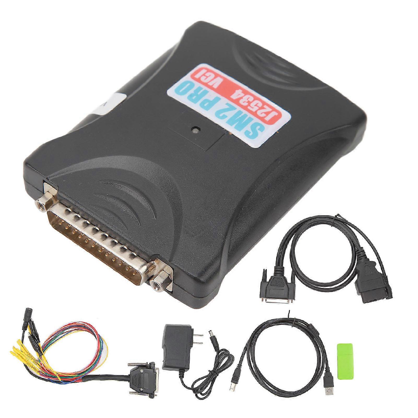 für SM2 PRO J2534 ECU Programmer Dongle 67 in 1 Diagnose-Scanner-Chip-Turing-Prüfsummenkorrektur OBD-Scanner-Tool US-Stecker 100240V