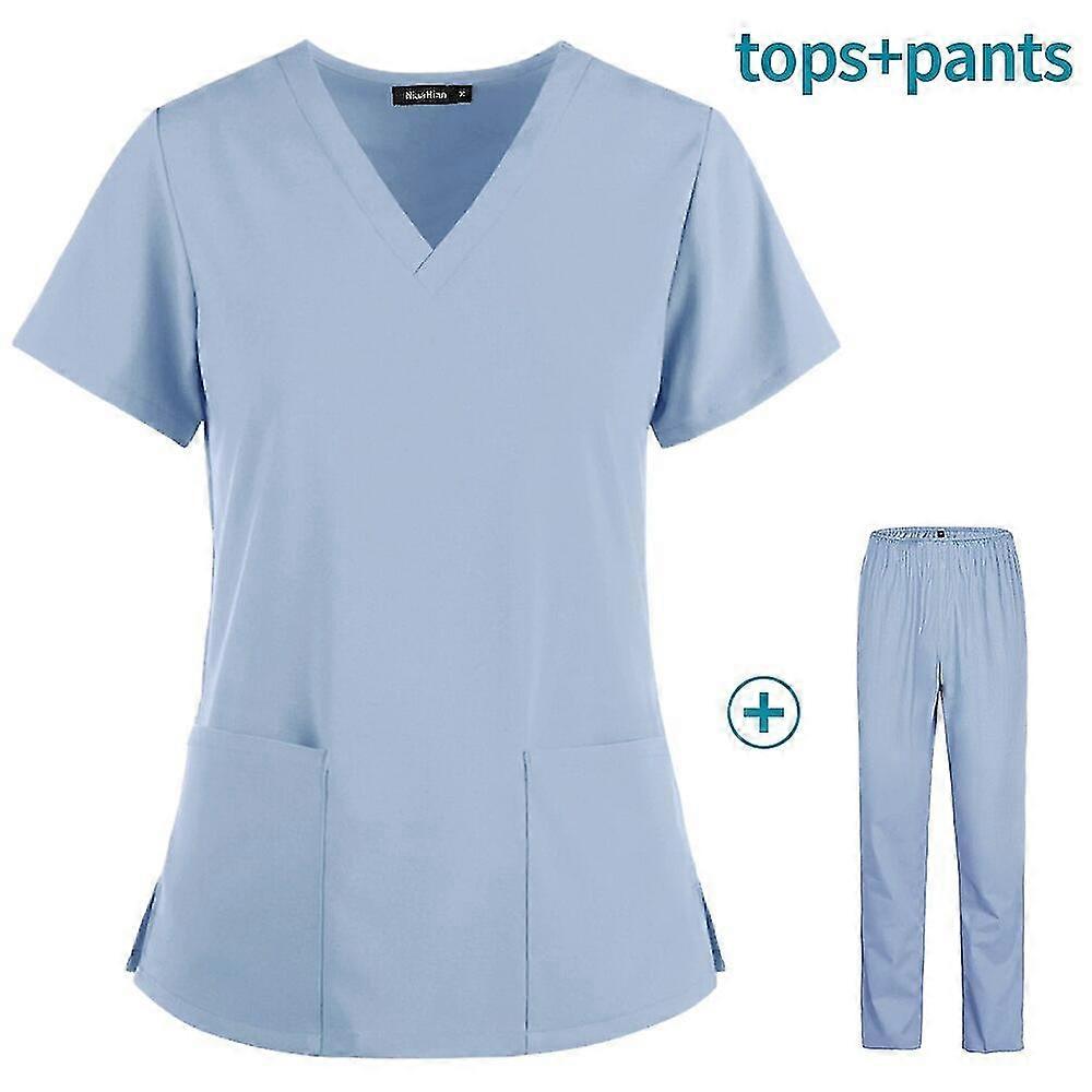 Unisex V-hals Werkkleding Medische Pakken Kleding Scrubs Tops