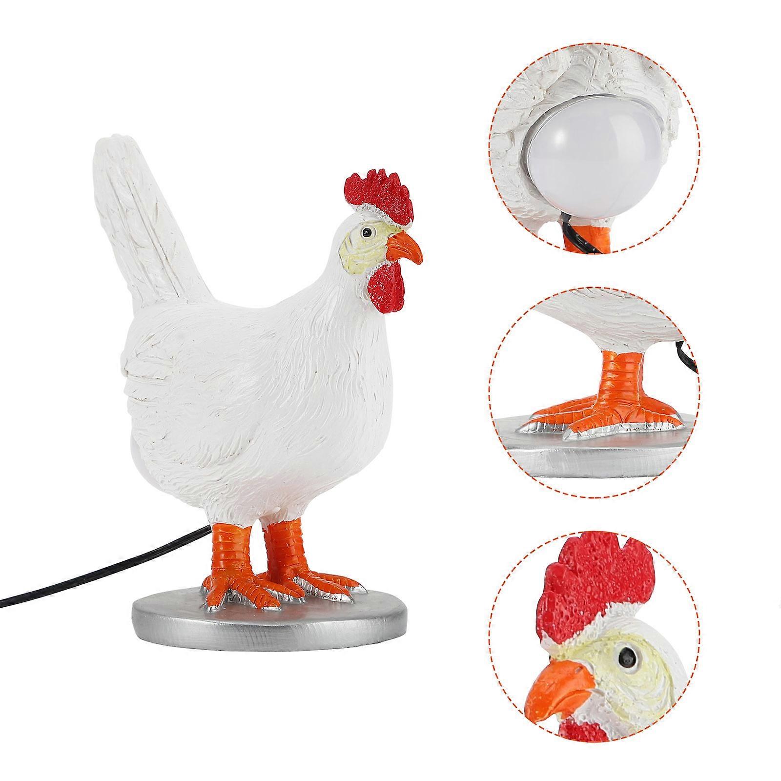Chicken Lamp Funny Chicken Laying Egg Light Lifelike Resin LED Hen Egg Light Hot