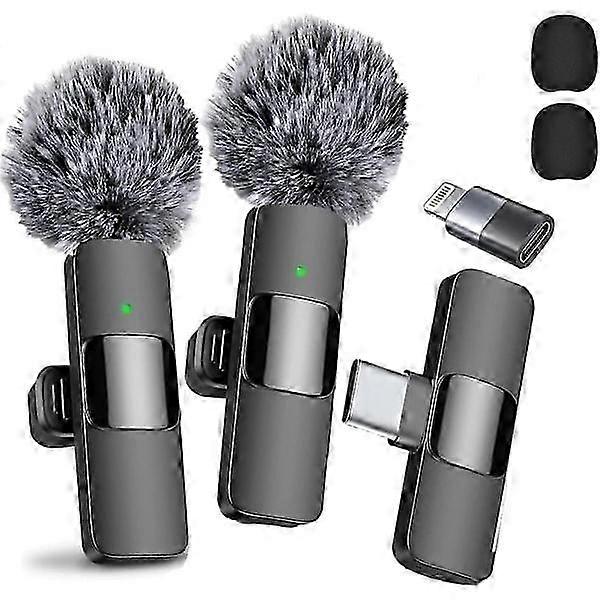 Enhance your recordings with our Professional Wireless Lavalier Microphone 2-Pack - Crystal Clear, N