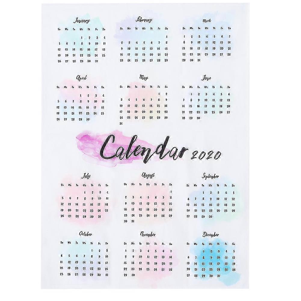 2020 Colorful Hanging Cloth Wall Calendar for Home Decoration - 50x70cm