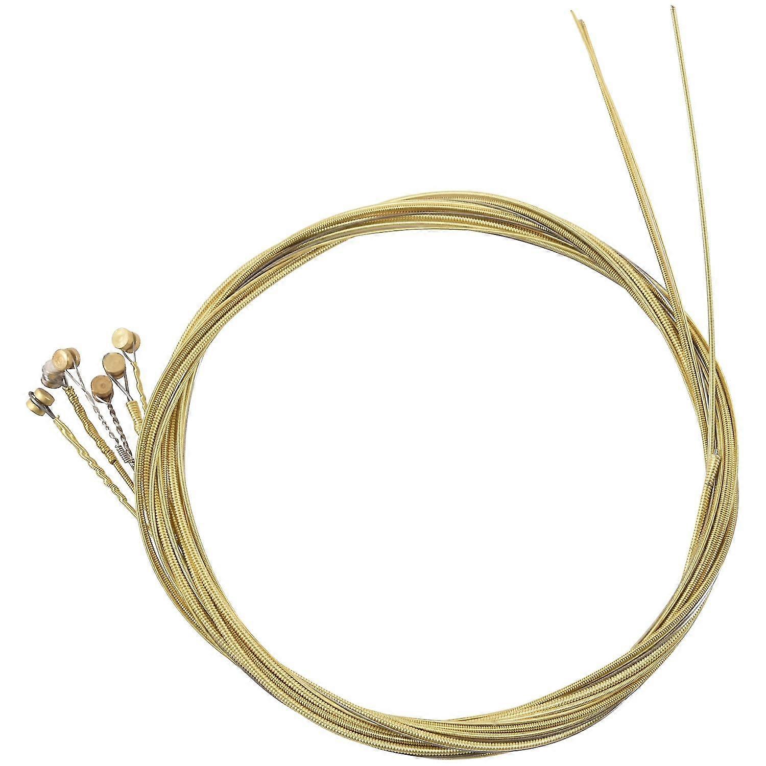 6 Pcs Steel Strings Replacement For Acoustic Guitar New Silver+brass
