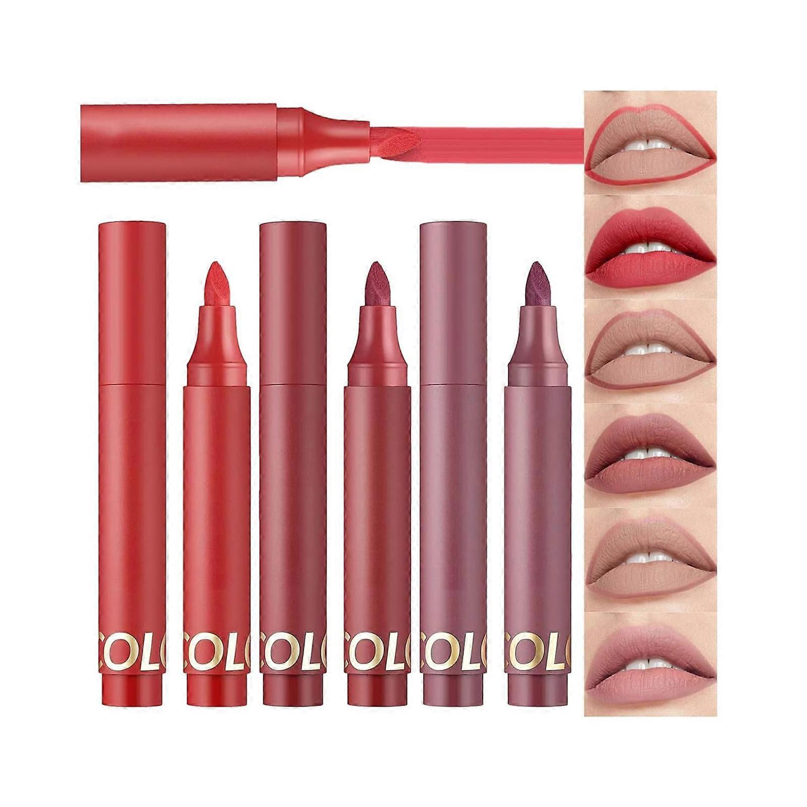 Liquid Lipstick Pen Lip Gloss Pen for Women, Lip Gloss Marker Liquid Lip Liner, Hydrating Water Proof Long Lasting Lip Pencil 3ml