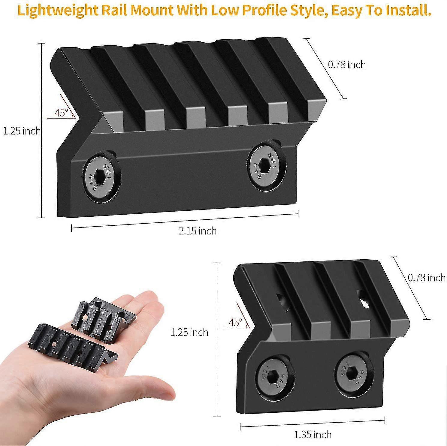 5 فتحات 45 درجة Mlok Rail 3 فتحات 5 فتحات قوس سبائك الألومنيوم Mlok System-shdsa
