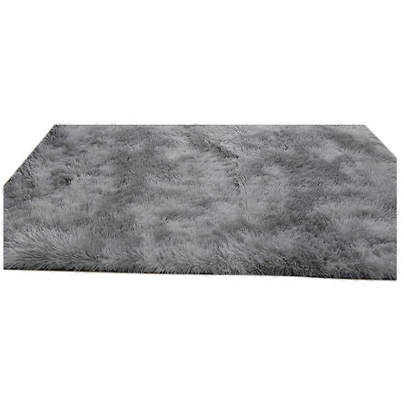 Tie- Gradient Color Carpet Bedroom Living Room Coffee Table Mat Long Hair Washed Floor Mat