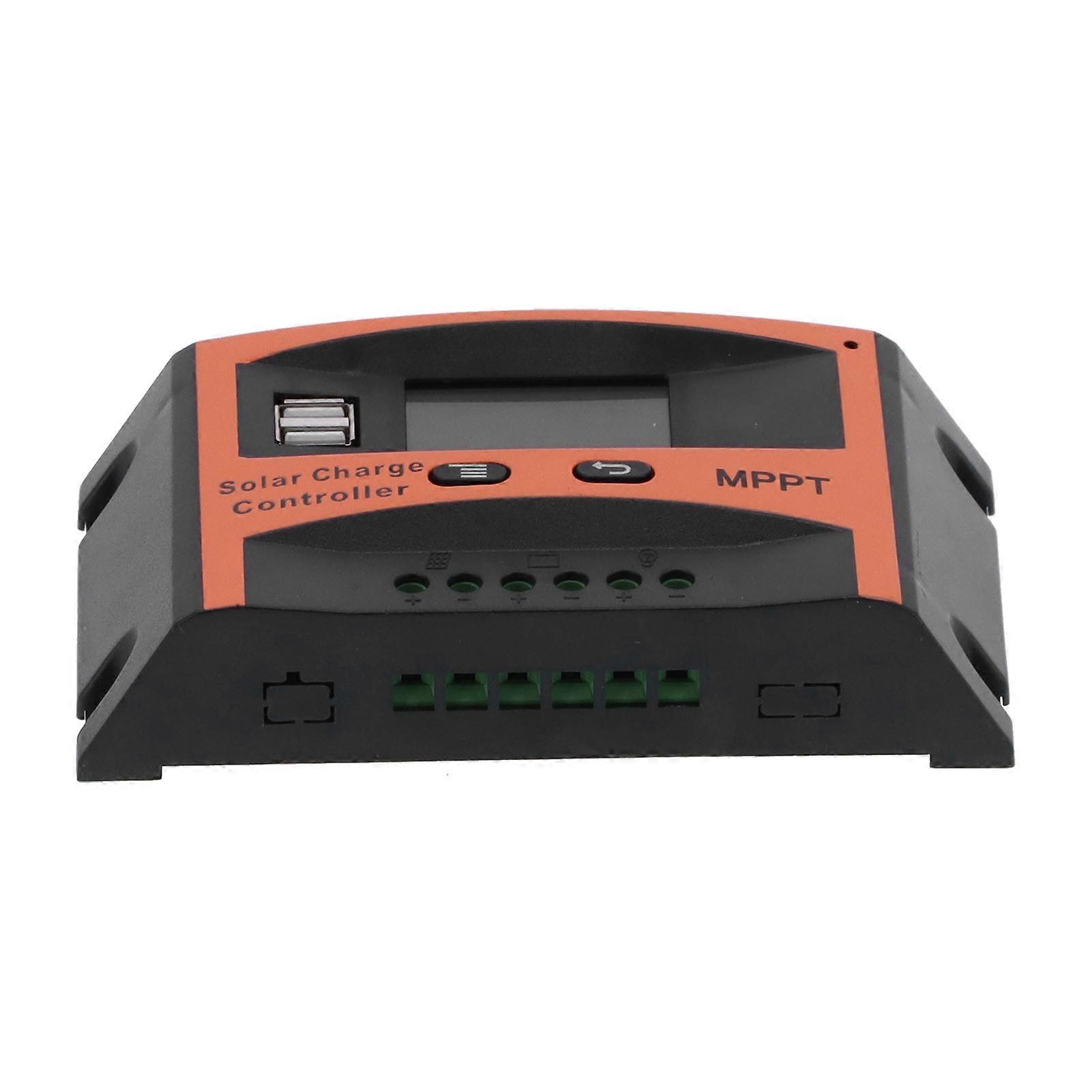 Solar Charge Controller Panel Battery Photovoltaic MPPT Regulator with Dual USB Port 12V/24V40A