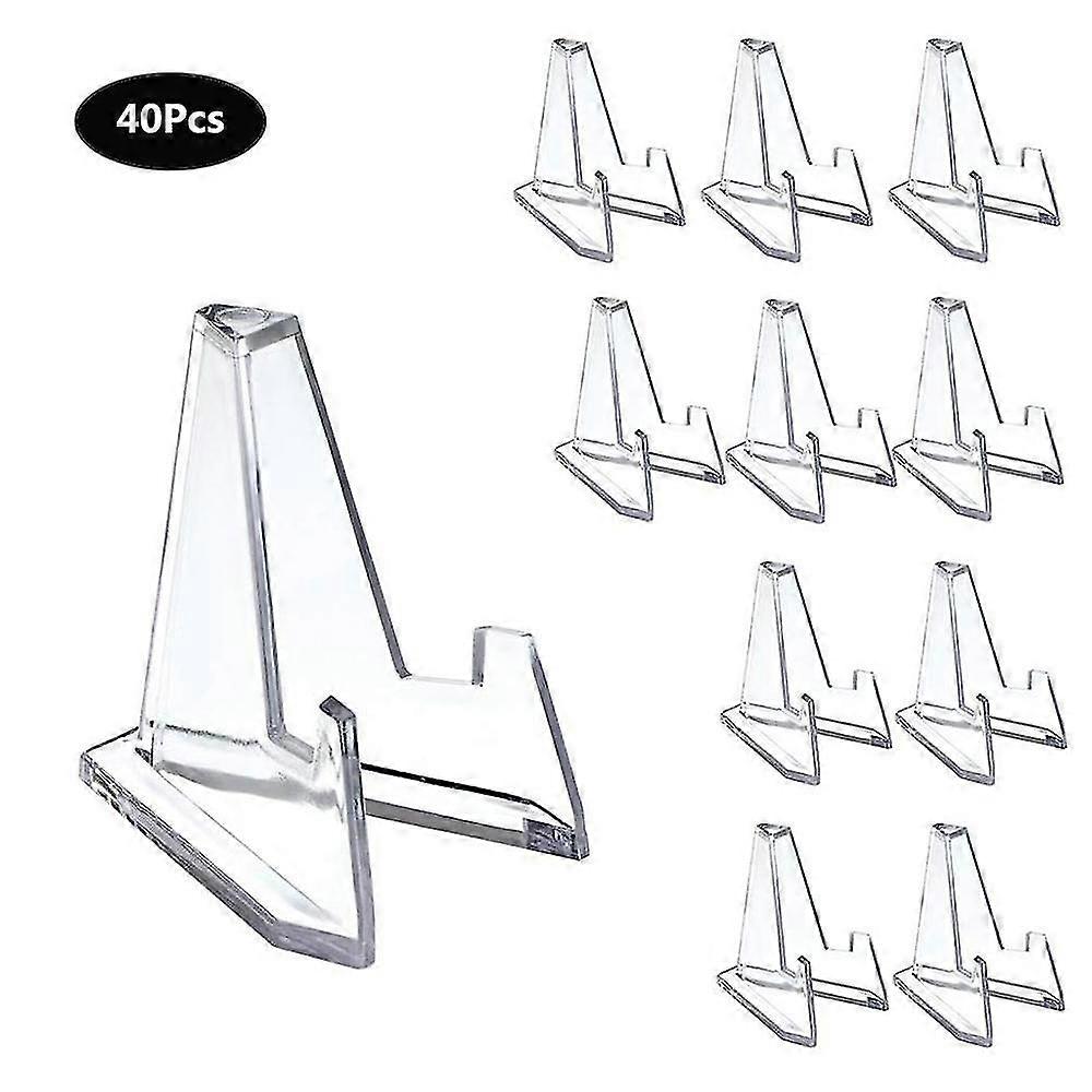 40 Pieces Acrylic Coin Display Stand Small Easel